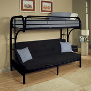 Eclipse Twin XL/Queen Futon Bunk Bed - 02093BK
