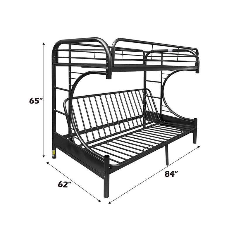 Eclipse Twin XL/Queen Futon Bunk Bed - 02093BK