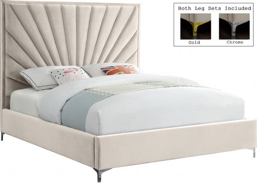 Eclipse Velvet Full Bed Cream - EclipseCream-F