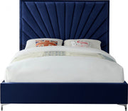 Eclipse Velvet King Bed Blue - Gate FurnitureKing Bed