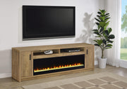 Eddy 79-inch 2-door TV Stand Fireplace Media Console Mango - 722843