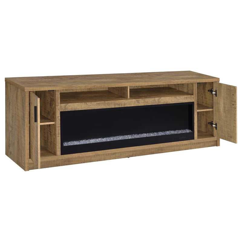 Eddy 79-inch 2-door TV Stand Fireplace Media Console Mango - 722843