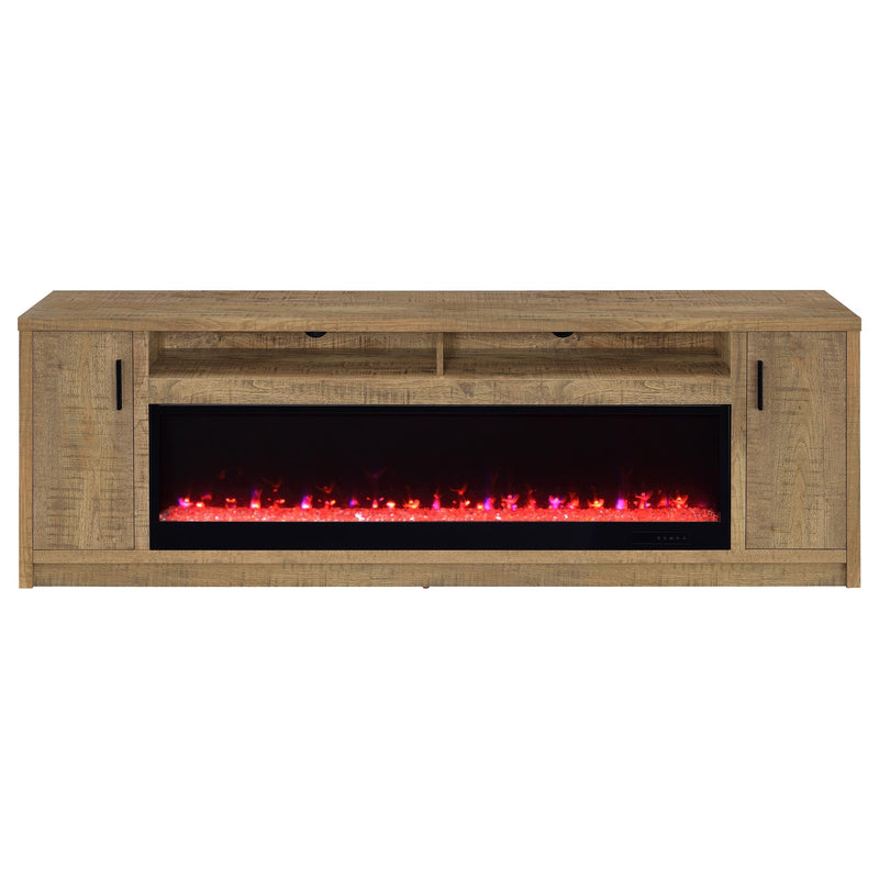 Eddy 79-inch 2-door TV Stand Fireplace Media Console Mango - 722843