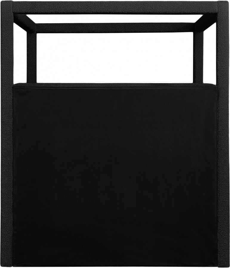 Eden Boucle Fabric King Bed (3 Boxes) Black - Gate FurnitureKing Bed