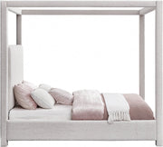 Eden Boucle Fabric King Bed (3 Boxes) Cream - Gate FurnitureKing Bed