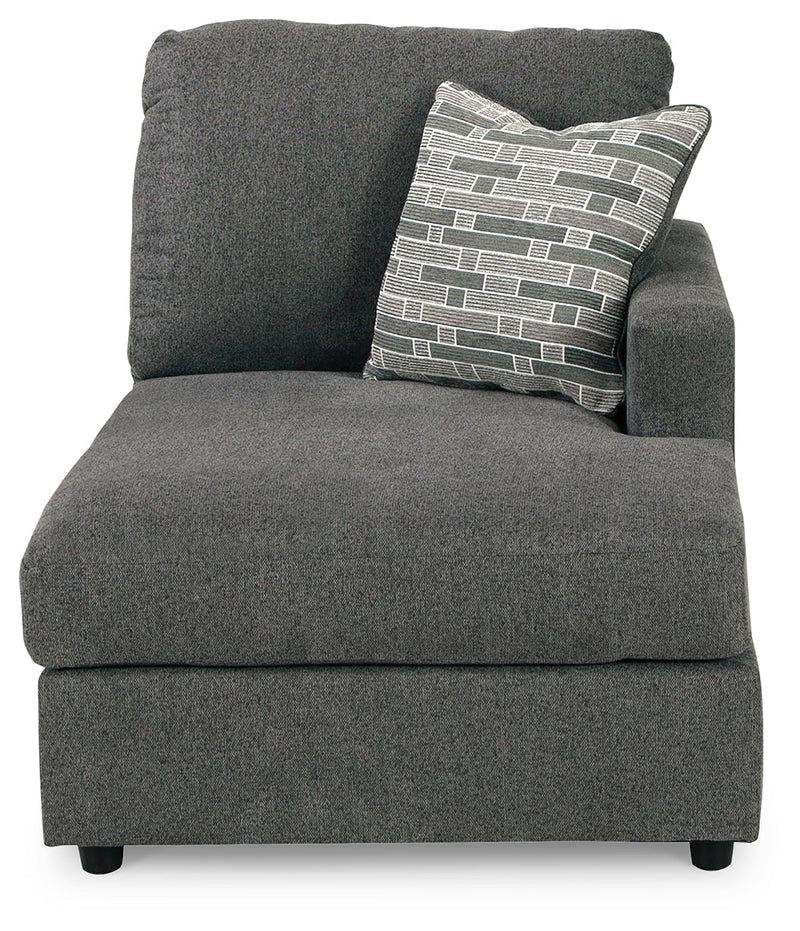 Edenfield Charcoal 3-Piece Sectional with Ottoman from Ashley - Luna Furniture