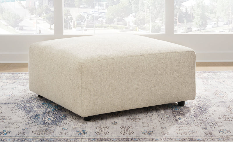 Edenfield Linen 3-Piece Sectional with Ottoman from Ashley - Luna Furniture