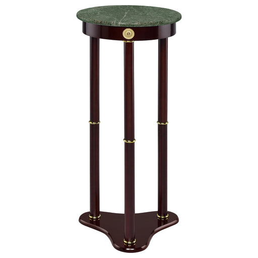 Edie Round Marble Top Plant Stand Merlot - 3315