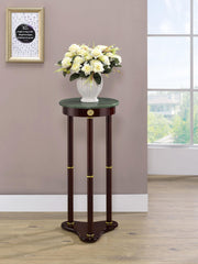 Edie Round Marble Top Plant Stand Merlot - 3315