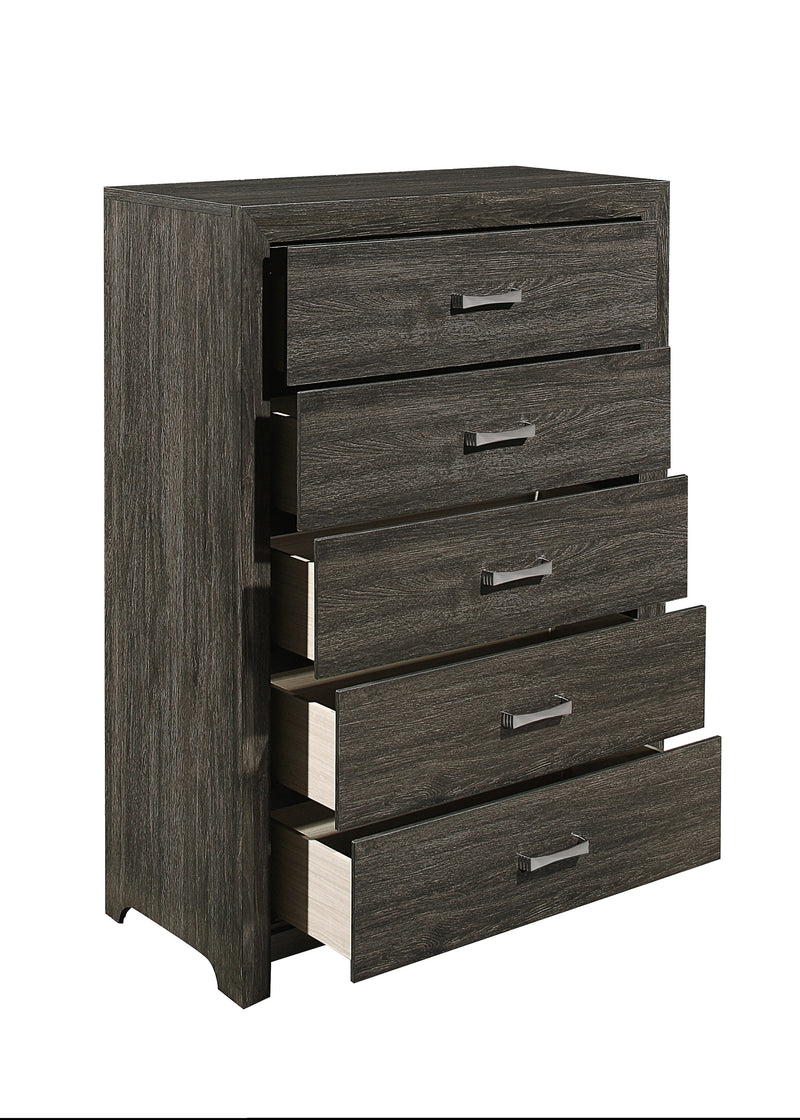 Edina Dark Gray Panel Bedroom Set - Gate FurnitureBedroom Set