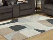 Edrickhill Grayish Teal/Taupe/Cream Medium Rug - R407122