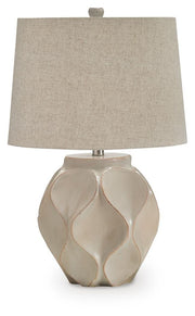 Edselham Distressed Cream Table Lamp - L235974