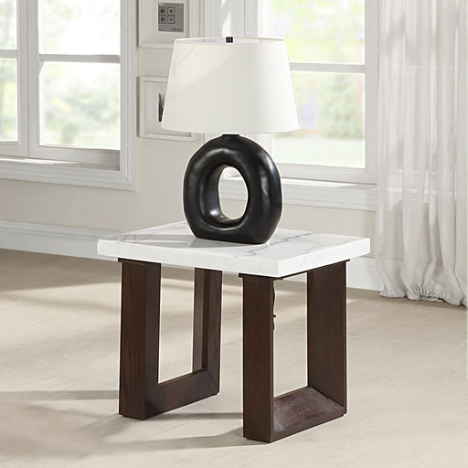 Edwyn End Table w/Marble Top - LV03206