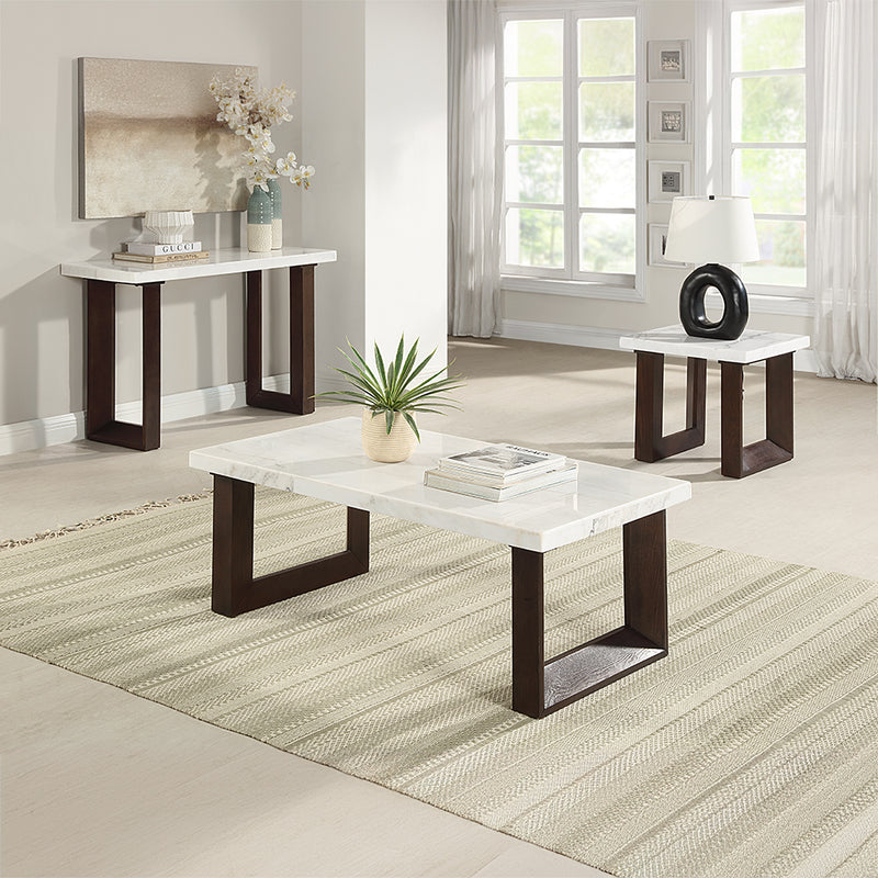 Edwyn End Table w/Marble Top - LV03206