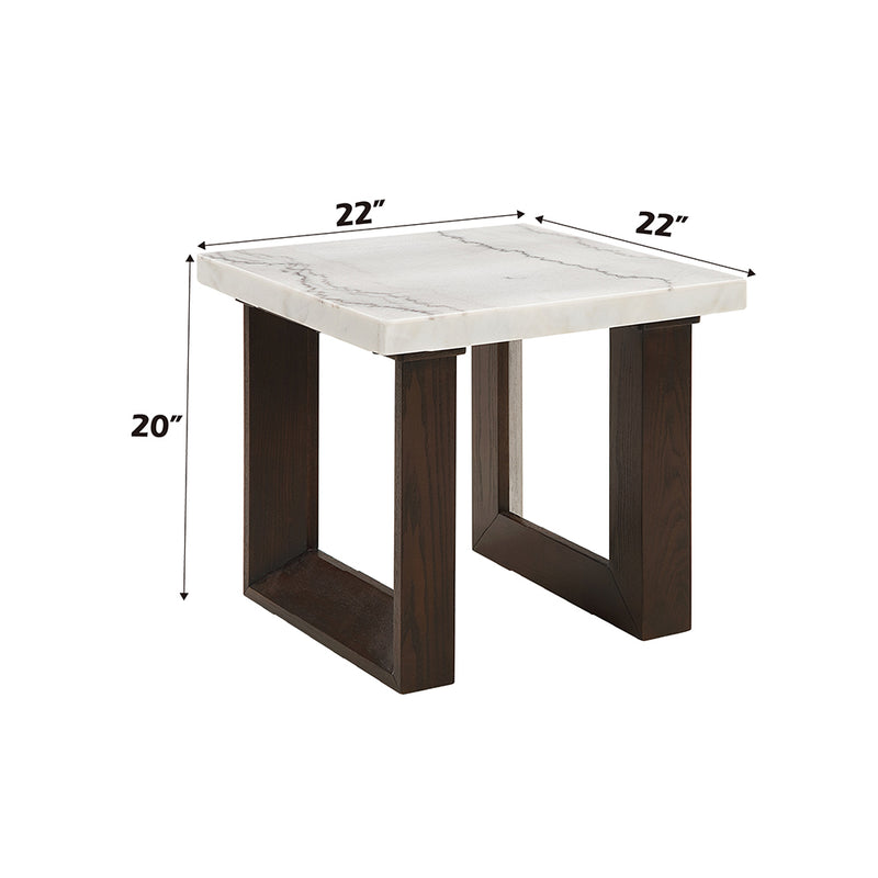 Edwyn End Table w/Marble Top - LV03206