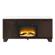 Edwyn Server w/Natural Marble Top & Fireplace - DN03199