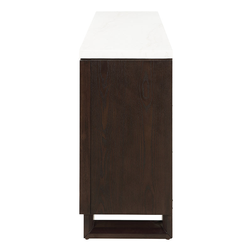 Edwyn Server w/Natural Marble Top & Fireplace - DN03199