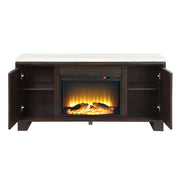 Edwyn Server w/Natural Marble Top & Fireplace - DN03199