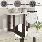 Edwyn Sofa Table w/Marble Top - LV03207