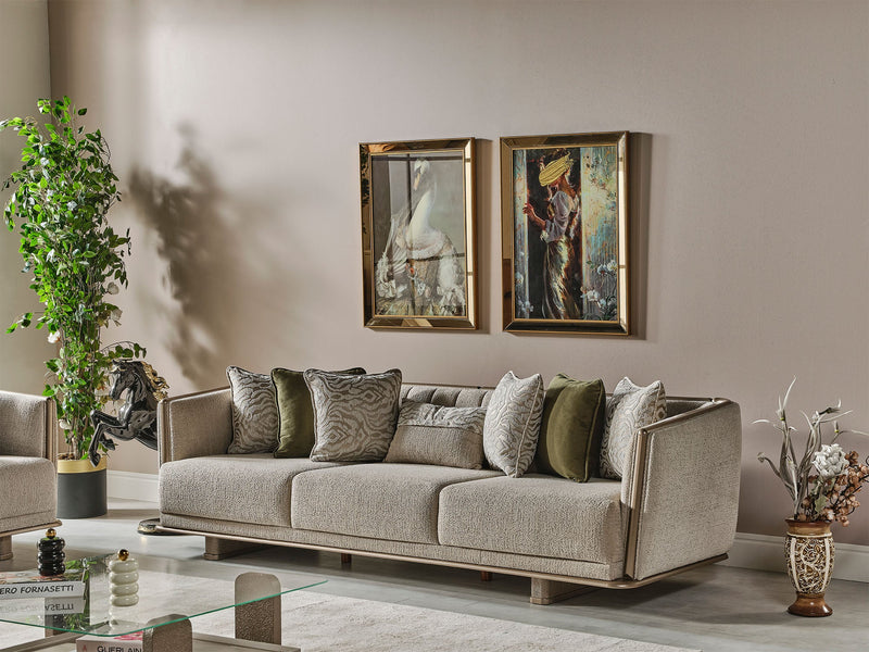 Efes Mum 4-pieces (2 Sofa & 2 Chair) Livingroom in Beige - 200-MUM-EFE-3311