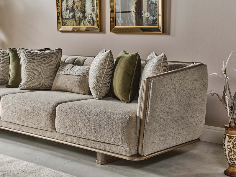 Efes Mum 4-pieces (2 Sofa & 2 Chair) Livingroom in Beige - 200-MUM-EFE-3311