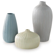 Eiderman Gray/Blue/Green Vase (Set of 3) - A2000913