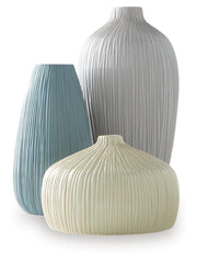 Eiderman Gray/Blue/Green Vase (Set of 3) - A2000913