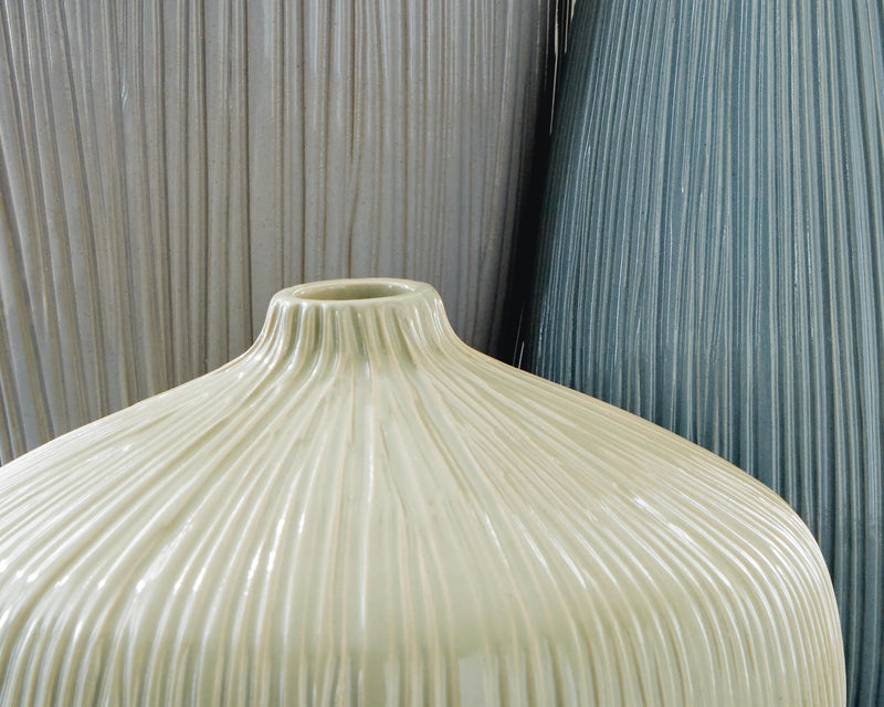 Eiderman Gray/Blue/Green Vase (Set of 3) - A2000913
