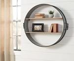 Eirny Antique Gray/Natural Wall Shelf - Gate FurnitureWall Decor