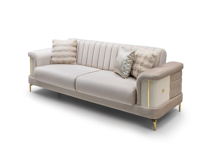 Elano  3-pieces (Sofa & Loveseat & Chair) Livingroom Set in Cream - 200-ST-ELA-TURKO276-321