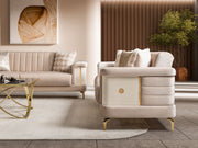 Elano  3-pieces (Sofa & Loveseat & Chair) Livingroom Set in Cream - 200-ST-ELA-TURKO276-321
