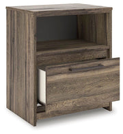 Elbrim Brown King Panel Bed, Dresser, Mirror and Nightstand - PCB2005B26