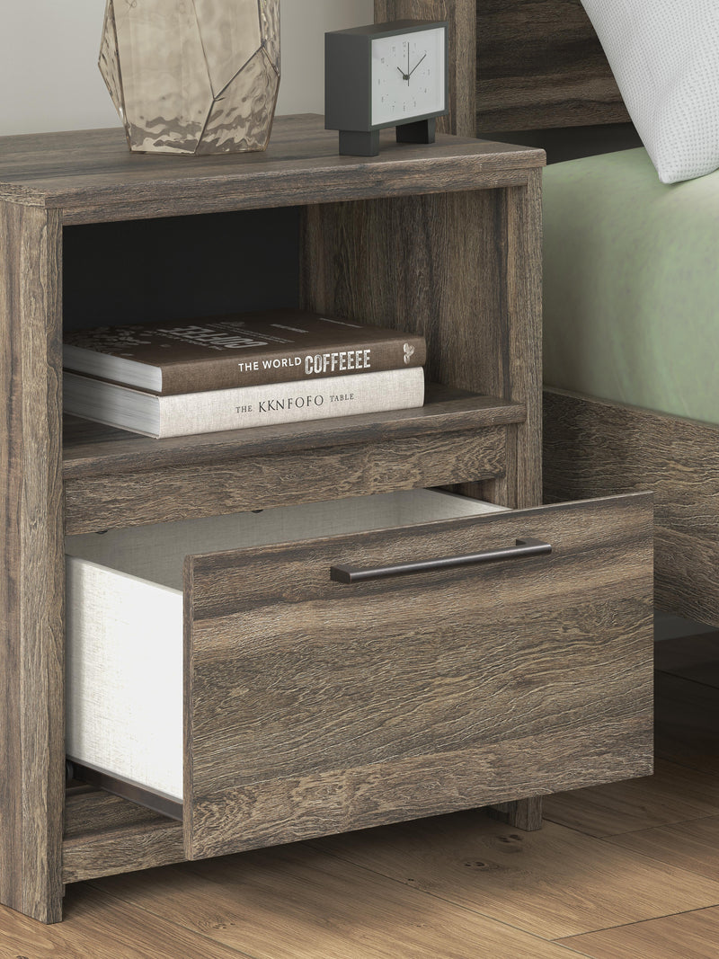 Elbrim Brown King Panel Bed, Dresser, Mirror and Nightstand - PCB2005B26