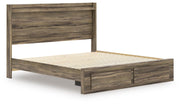 Elbrim Brown King Panel Storage Bed, Dresser and Nightstand - PCB2005B24