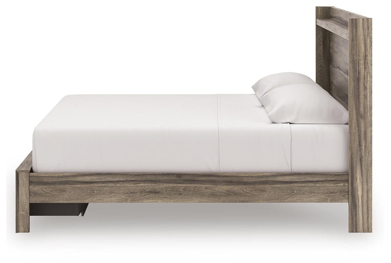 Elbrim Brown King Panel Storage Bed, Dresser and Nightstand - PCB2005B24