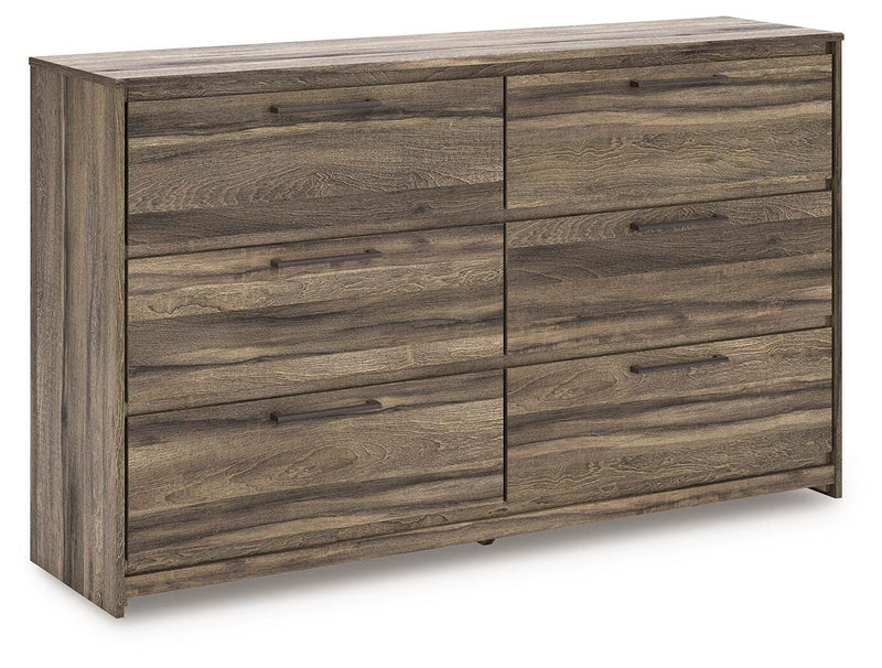 Elbrim Brown King Panel Storage Bed, Dresser and Nightstand - PCB2005B24
