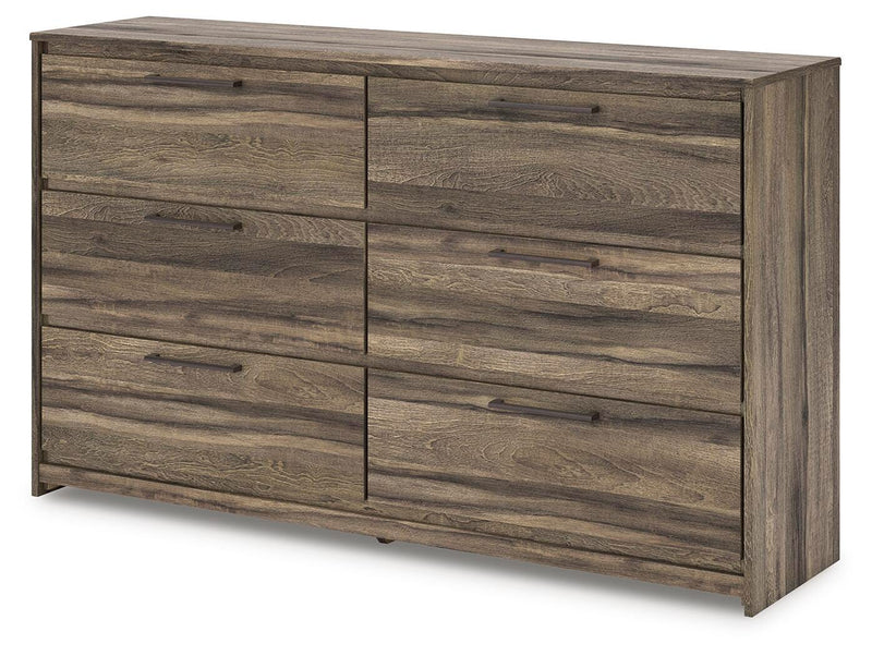 Elbrim Brown King Panel Storage Bed, Dresser and Nightstand - PCB2005B24