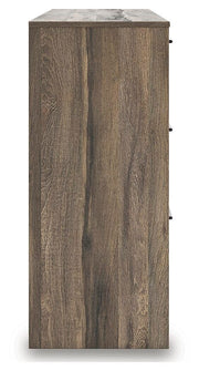 Elbrim Brown Queen Panel Storage Bed, Dresser and Nightstand - PCB2005B12