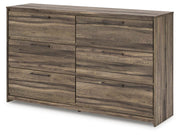 Elbrim Brown Queen Panel Storage Bed, Dresser and Nightstand - PCB2005B12