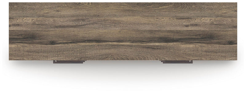 Elbrim Brown Queen Panel Storage Bed, Dresser and Nightstand - PCB2005B12