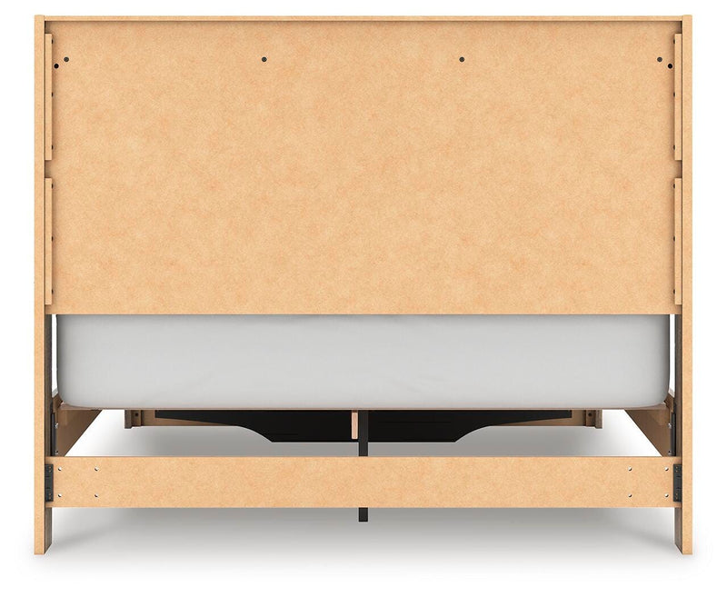 Elbrim Brown Queen Panel Storage Bed, Dresser, Mirror and Nightstand - PCB2005B13