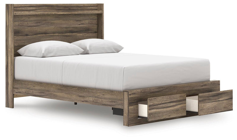 Elbrim Brown Queen Panel Storage Bed - PCB2005B4
