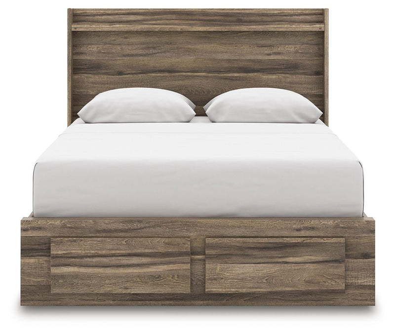 Elbrim Brown Queen Panel Storage Bed - PCB2005B4