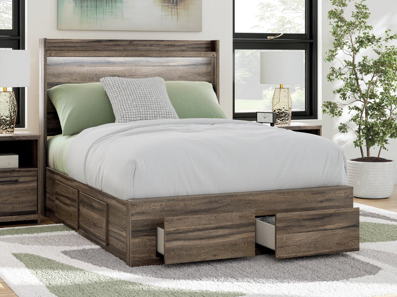 Elbrim Full Panel Storage Bed, Dresser and Mirror - PCB2005B18