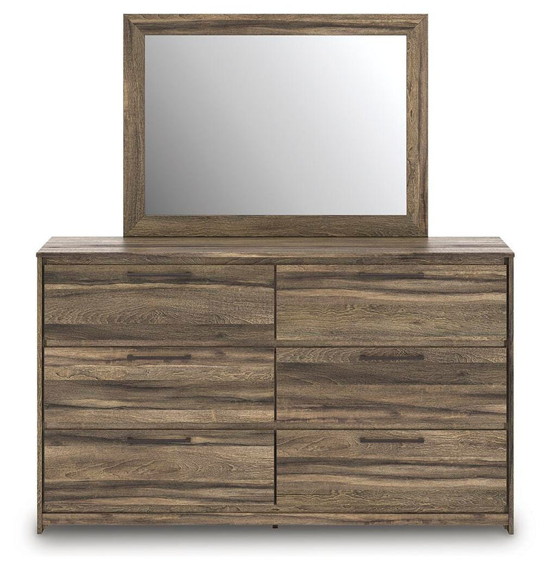 Elbrim Full Panel Storage Bed, Dresser, Mirror and 2 Nightstands - PCB2005B30