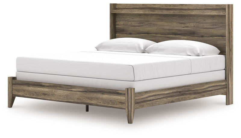 Elbrim King Panel Bed, Dresser, Mirror and 2 Nightstands - PCB2005B29