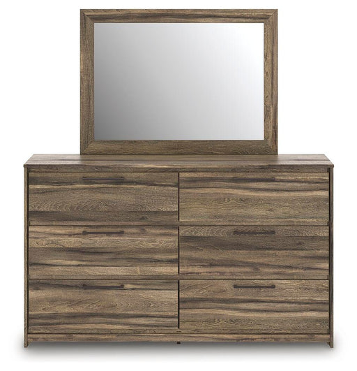 Elbrim King Panel Bed, Dresser, Mirror and 2 Nightstands - PCB2005B29