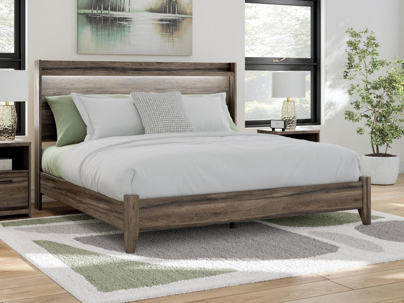 Elbrim King Panel Bed, Dresser, Mirror and 2 Nightstands - PCB2005B29