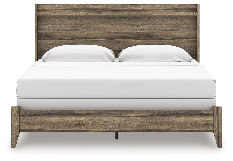 Elbrim King Panel Bed, Dresser, Mirror and 2 Nightstands - PCB2005B29