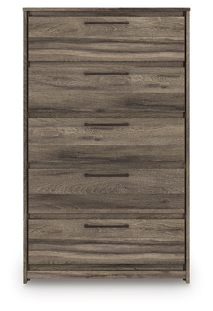 Elbrim King Panel Storage Bed, Chest and Nightstand - PCB2005B28